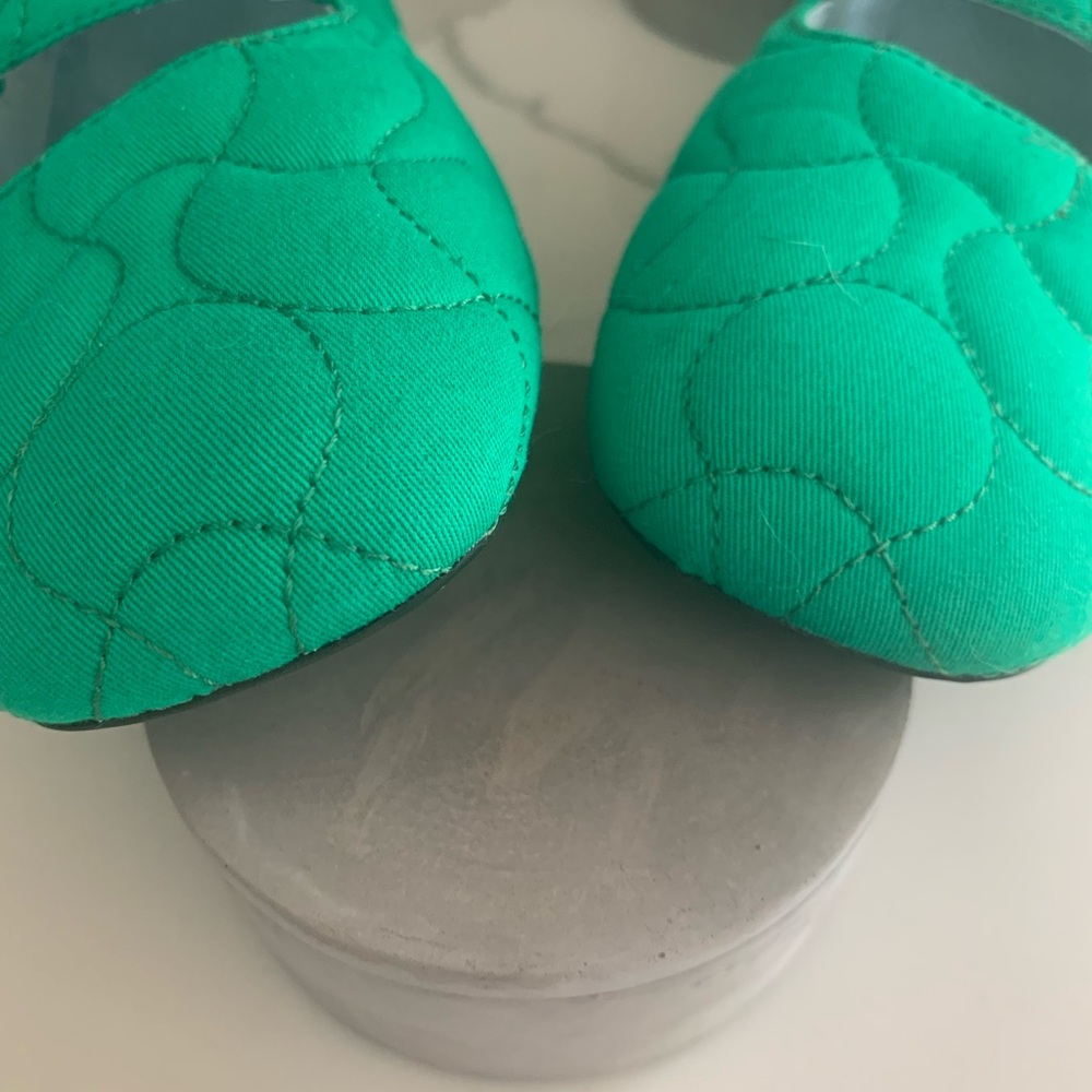 Camper Green Quilted Mary Jane Flats - Picture 6 of 7